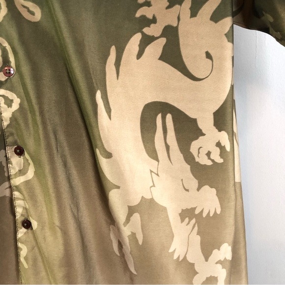 Mens SHIRT Buttondown Short-sleeve Asian/Oriental Art Design - Picture 5 of 11